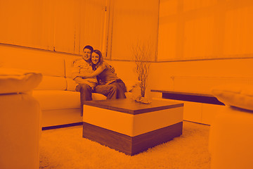 Image showing couple relaxing at home