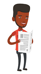 Image showing Man reading newspaper vector illustration.