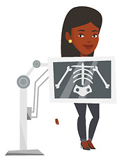 Image showing Patient during x ray procedure vector illustration