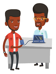 Image showing Blood pressure measurement vector illustration.