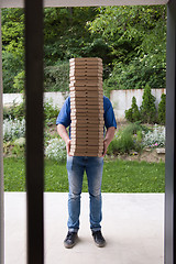 Image showing pizza deliverer