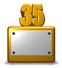 Image showing golden number thirty five