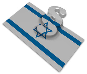 Image showing paragraph symbol and flag of israel