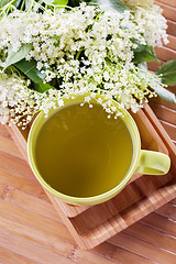 Image showing cup of elderflower tea 