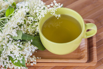 Image showing cup of elderflower tea 