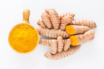 Image showing turmeric on white background