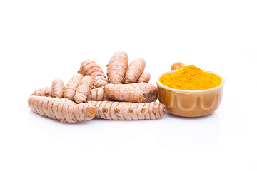 Image showing turmeric on white background