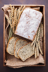 Image showing homemade bread with nigella sativa seeds