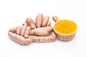 Image showing turmeric on white background