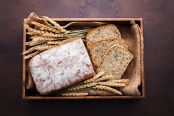 Image showing homemade bread with nigella sativa seeds