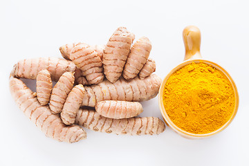 Image showing turmeric on white background