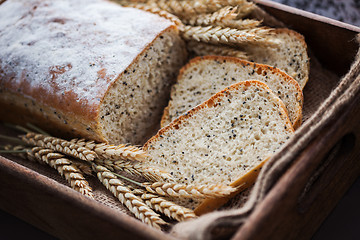 Image showing homemade bread with nigella sativa seeds