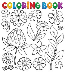 Image showing Coloring book flower topic 8