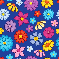 Image showing Seamless background flower theme 8