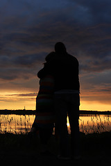 Image showing Lovers sunset