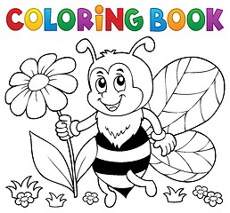 Image showing Coloring book happy bee theme 4