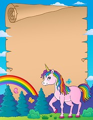 Image showing Happy unicorn topic parchment 3