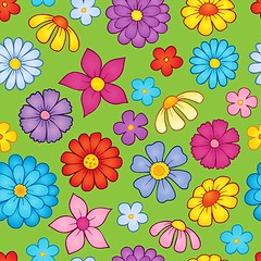 Image showing Seamless background flower theme 9