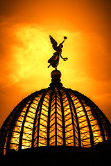 Image showing an angel at Dresden Germany at sunset