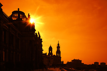 Image showing city of Dresden Germany at sunset