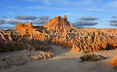 Image showing Sunlight across the outback desert