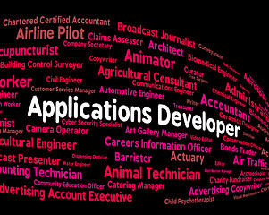 Image showing Applications Developer Shows Program Career And Softwares