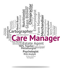 Image showing Care Manager Indicates Job Occupations And Concern