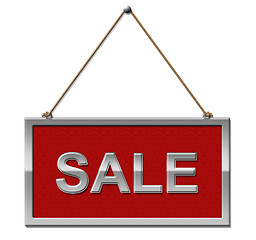 Image showing Sale Sign Shows Signboard Discounts And Display