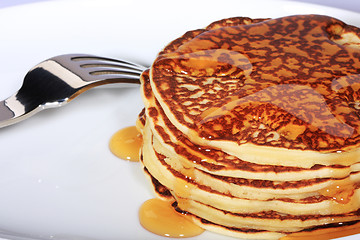 Image showing pile of pancakes