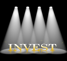 Image showing Invest Spotlight Represents Return On Investment And Entertainment