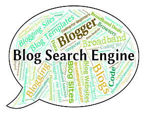 Image showing Blog Search Engine Means Gathering Data And Analysis