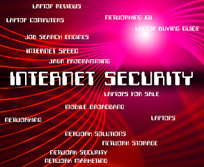 Image showing Internet Security Indicates World Wide Web And Word