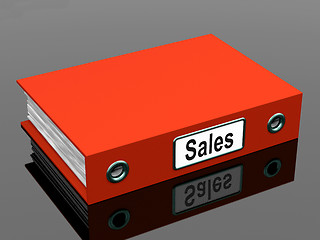Image showing Sales File Shows Business And Selling