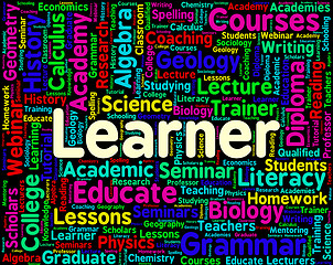 Image showing Learner Word Shows Schooling University And College