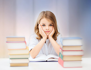 Image showing student girl reading book