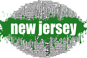 Image showing New Jersey word cloud design