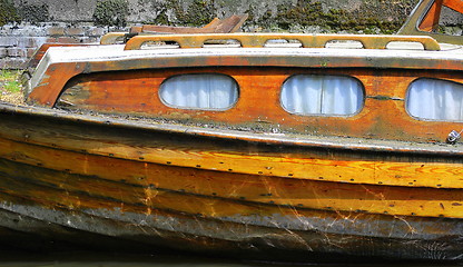 Image showing Old Amsterdam houseboat.