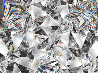 Image showing diamond texture closeup and kaleidoscope