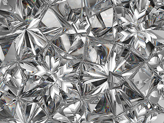 Image showing sparkling diamond macro closeup and kaleidoscope