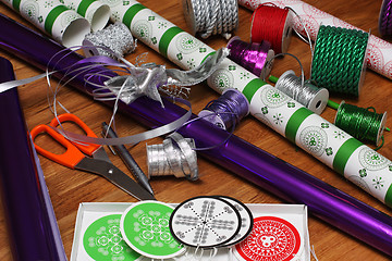Image showing Wrapping presents