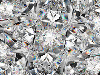 Image showing diamond structure extreme closeup with kaleidoscope effect