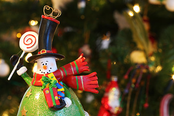 Image showing snowman waving