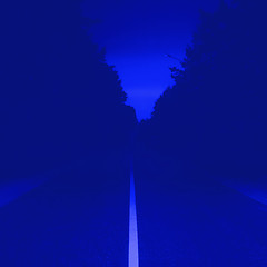 Image showing Dark Blue Background With Vanishing Road