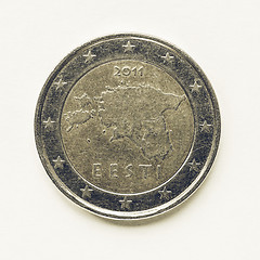 Image showing Vintage Estonian 2 Euro coin