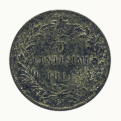 Image showing Vintage Italian coin