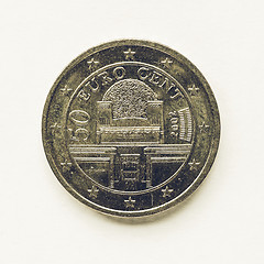 Image showing Vintage Austrian 50 cent coin