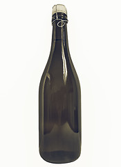 Image showing Vintage looking Bottle of wine isolated