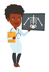 Image showing Doctor examining radiograph vector illustration.