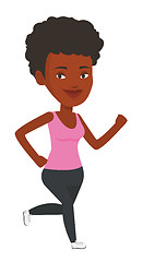 Image showing Young woman running vector illustration.