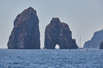 Image showing Faraglioni Cliffs, Capri, Italy, Europe